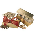 Gold Gift Box with Trail Mix